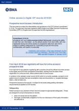 Online access to Digital GP records 2019/20